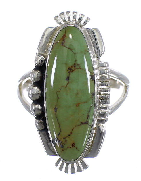 Southwest Silver Turquoise Ring Size 5-3/4 QX86792